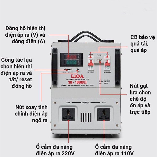Hướng dẫn sử dụng ổn áp LiOA SH-10000 II