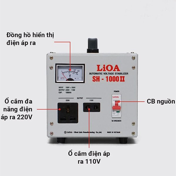 Hướng dẫn sử dụng ổn áp LiOA 1p SH-1KVA II SH-1000II