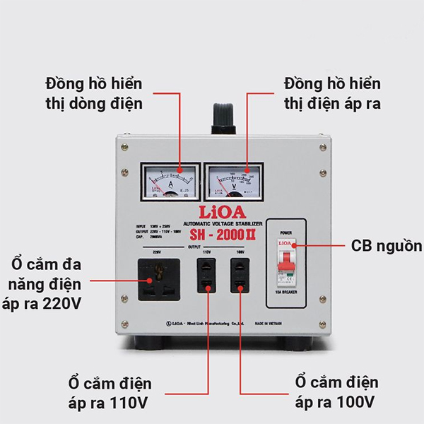 Hướng dẫn sử dụng ổn áp LiOA SH-2000II