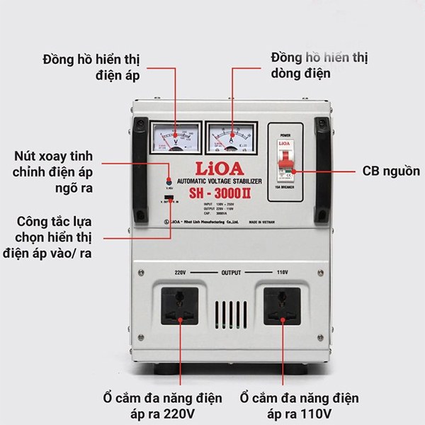 Hướng dẫn sử dụng ổn áp LiOA SH-3000 II