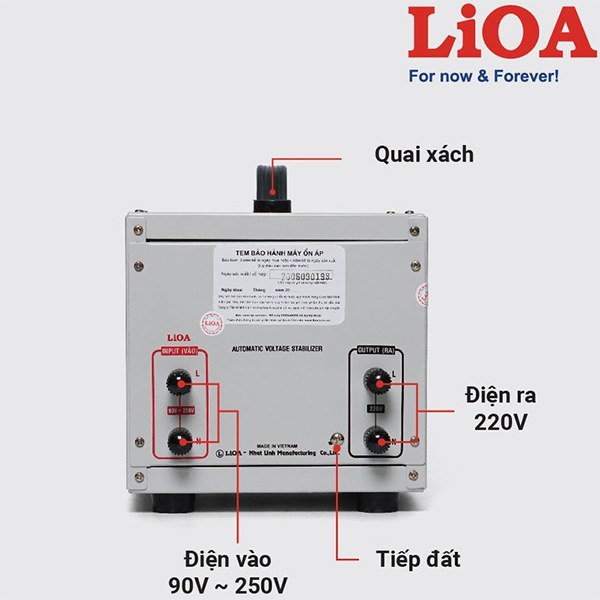 Cách lắp đặt ổn áp LiOA 2KVA DRI-2000II